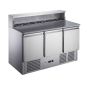 FED-X Three Door Salad Prep Fridge with Marble Top - XGNS1300E 4 FED-X Three Door Salad Prep Fridge with Marble Top - XGNS1300E - Image 4