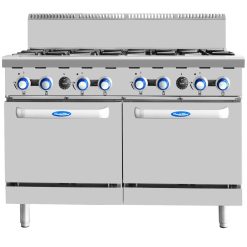 COOKRITE GAS 8 BURNER STOVE WITH DOUBLE OVEN