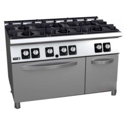 6 burner with gas oven