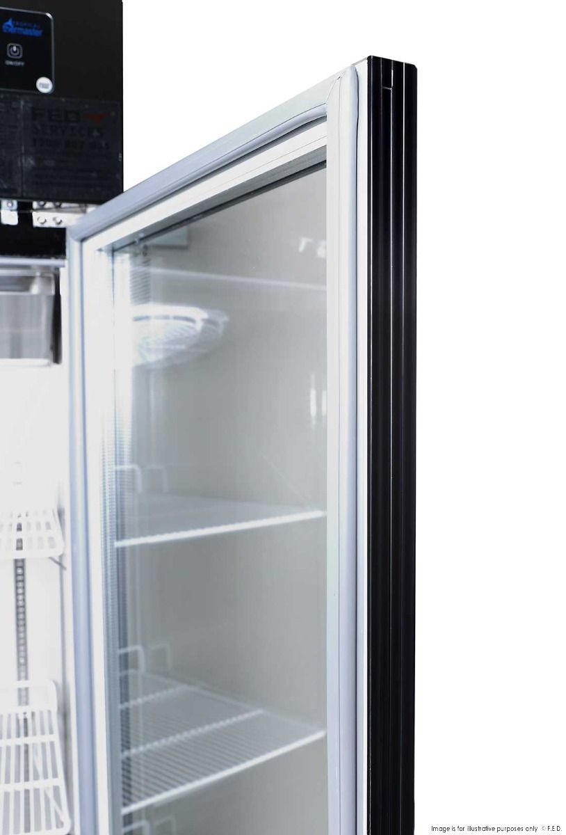 Single Glass Door Upright Fridge Black Stainless Steel - SUCG500B 4 Single Glass Door Upright Fridge Black Stainless Steel - SUCG500B - Image 4