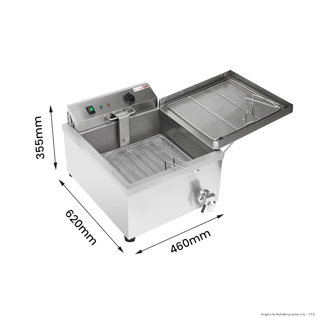 Benchstar EF-TE Benchtop Electric Donut Fryer 2 Benchstar EF-TE Benchtop Electric Donut Fryer - Image 2