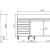 Atosa EPF3480 Two Door Pizza Table Fridge With Drawers - 485 Litres - Image 2