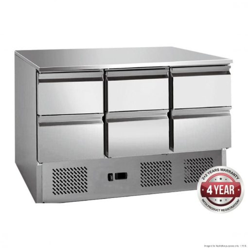 Thermaster - 6 drawers S/S benchtop fridge - GNS1300-6D - Image 2
