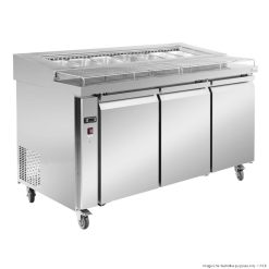 PWB150 three door DELUXE Pizza Prep Bench