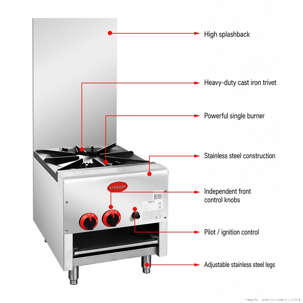 GASMAX RB-1B Dual Ring Burner Single Hob with Faucet 3 GASMAX RB-1B Dual Ring Burner Single Hob with Faucet - Image 3