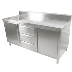 Stainless Steel Cabinet With Sinks