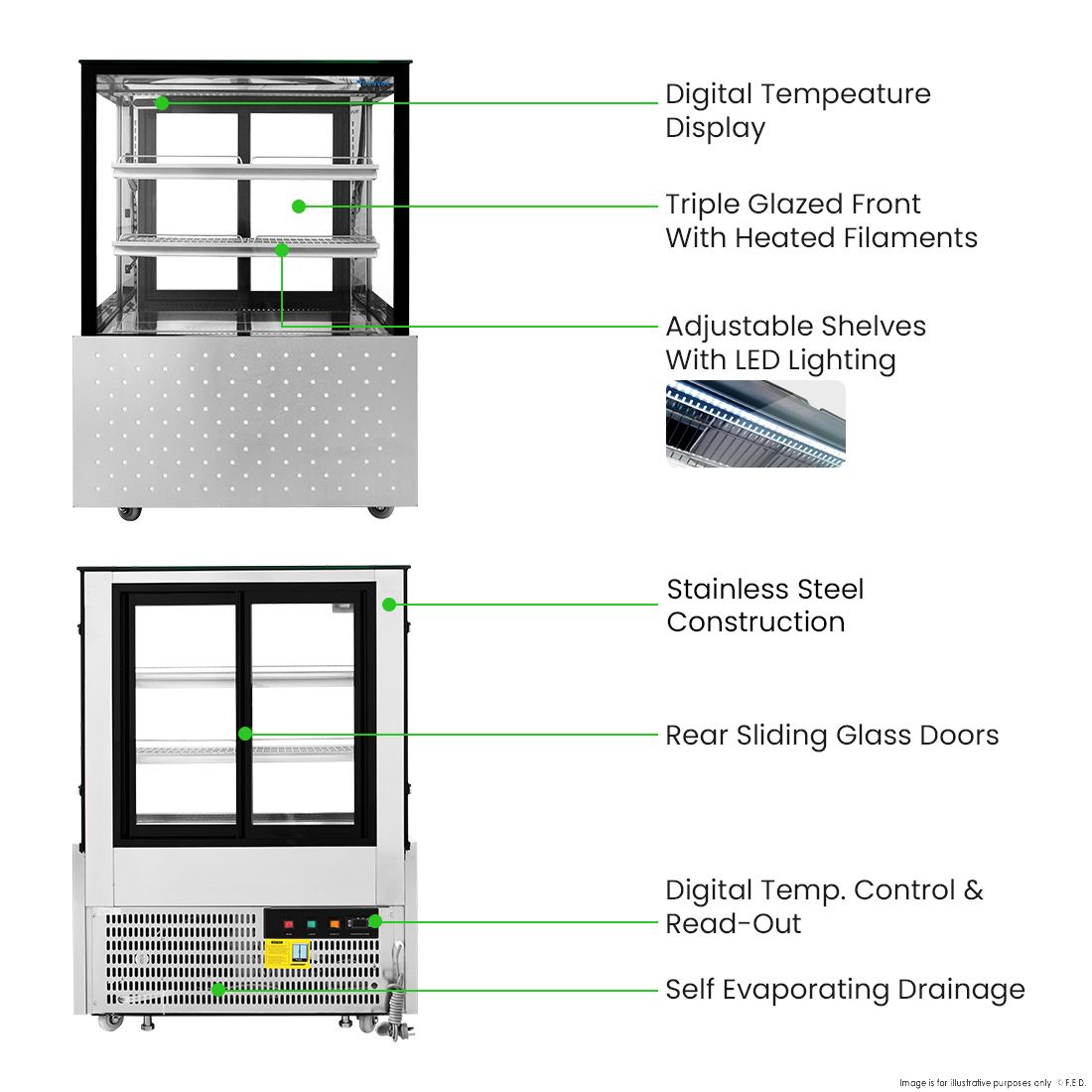 Bonvue SG090FA-2XB Bonvue Chilled Food Display 3 Bonvue SG090FA-2XB Bonvue Chilled Food Display - Image 3