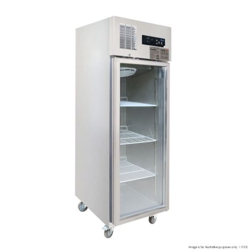 sucg500 single door upright display fridge side