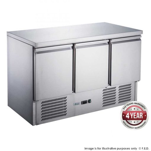 xgns1300b compact workbench fridge right angled 2