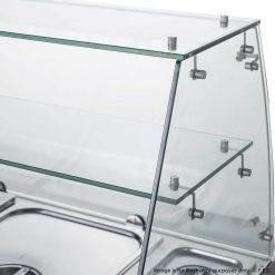 xs900gc salad prep fridge glass top corner 1