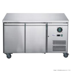 FED-X Stainless Steel Two Door Bench Freezer - XUB7F13S2V