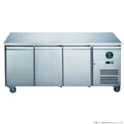 FED-X Stainless Steel Three Door Bench Freezer - XUB7F18S3V