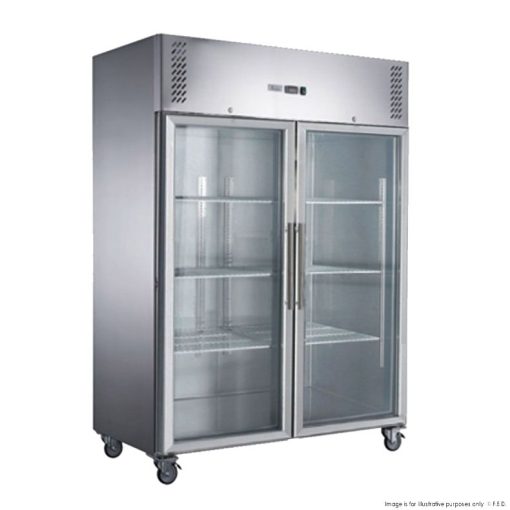 Two Full Glass Door Upright Fridge