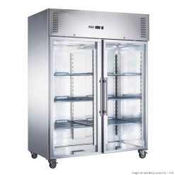 FED-X S/S Two Full Glass Door Upright Freezer - XURF1200G2V.