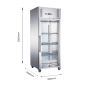 FED-X S/S Full Glass Door Upright Freezer - XURF600G1V 2 FED-X S/S Full Glass Door Upright Freezer - XURF600G1V - Image 2