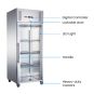 FED-X S/S Full Glass Door Upright Freezer - XURF600G1V 3 FED-X S/S Full Glass Door Upright Freezer - XURF600G1V - Image 3