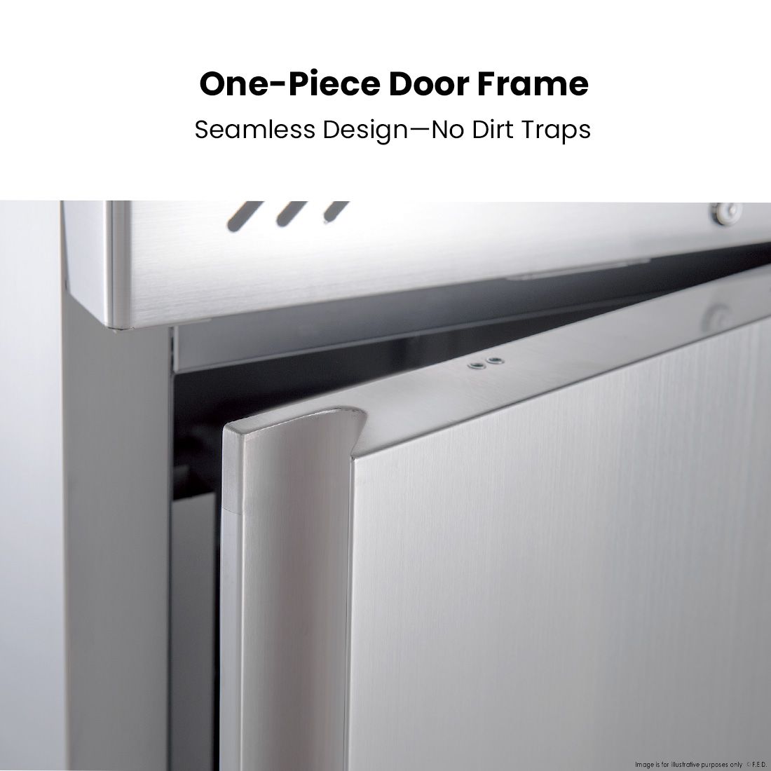 FED-X Stainless Steel Two Door Upright Freezer - XURF600S1V 7 FED-X Stainless Steel Two Door Upright Freezer - XURF600S1V - Image 7