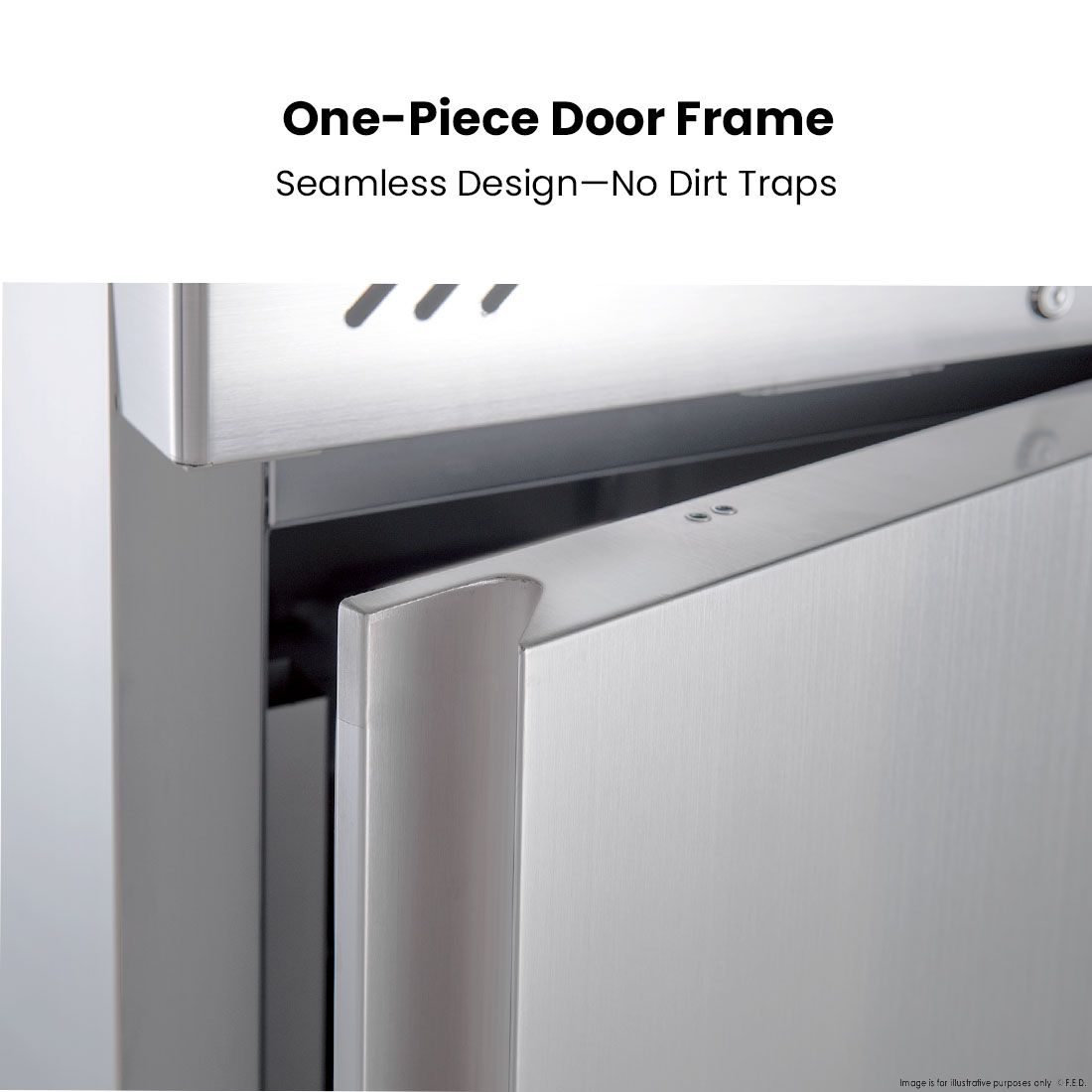 FED-X Stainless Steel Two Door Upright Fridge - XURC650S1V 7 FED-X Stainless Steel Two Door Upright Fridge - XURC650S1V - Image 7
