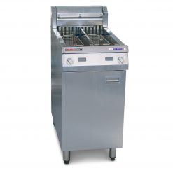 AF822 Twin Pan Freestand Elec Fryer with baskets