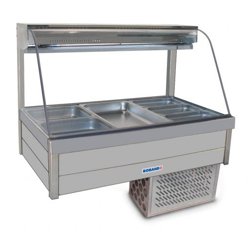 Roband CRX23RD Curved Glass Refrigerated Display Bar, 6 pans,1030mm