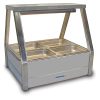Roband E22 Straight Glass Hot Food Display Bar, 4 pans double row