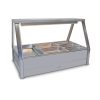 Roband E23 Straight Glass Hot Food Display Bar, 6 pans double row 1030mm