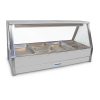 Roband E24 Straight Glass Hot Food Display Bar, 8 pans double row 1355mm