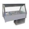 Roband ERX23RD Straight Glass Refrigerated Display Bar, 6 pans
