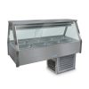 Roband ERX24RD Straight Glass Refrigerated Display Bar, 8 pans