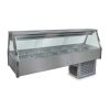 Roband ERX26RD Straight Glass Refrigerated Display Bar, 12 pans, 2005mm