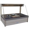 Roband C25 Curved Glass Hot Food Display Bar, 10 pans double row, 1680mm