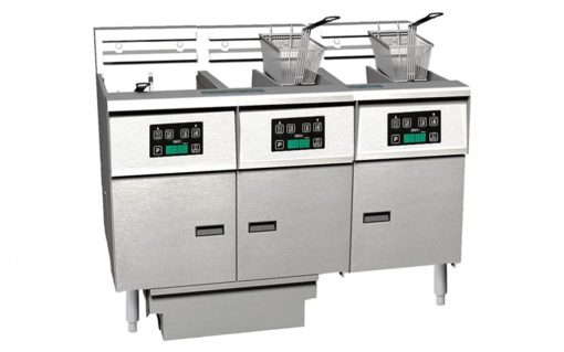 Anets Platinum Series Electric Digital Control 3 Fryer Filter Drawers FDAEP314D 1