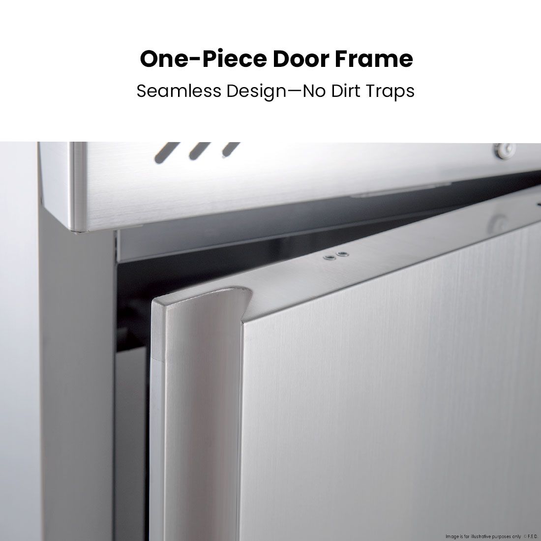 FED-X Stainless Steel Two Door Upright Freezer - XURF600S1V 6 FED-X Stainless Steel Two Door Upright Freezer - XURF600S1V - Image 6