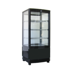 Exquisite CTD78LED Black Four Sided Glass Counter Top Display Refrigerators with LED