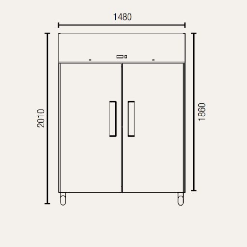 Exquisite Double Door Stainless Steel Freezer GSF1410H - 1476 litres - Image 2