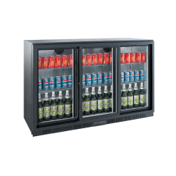 Exquisite UBC330SL Three Sliding Door Back Bar Chiller - 308 Litres