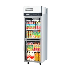 Turbo Air Range KF25-2G-N Top Mount Two Glass Door Freezer - 572 Litre Capacity