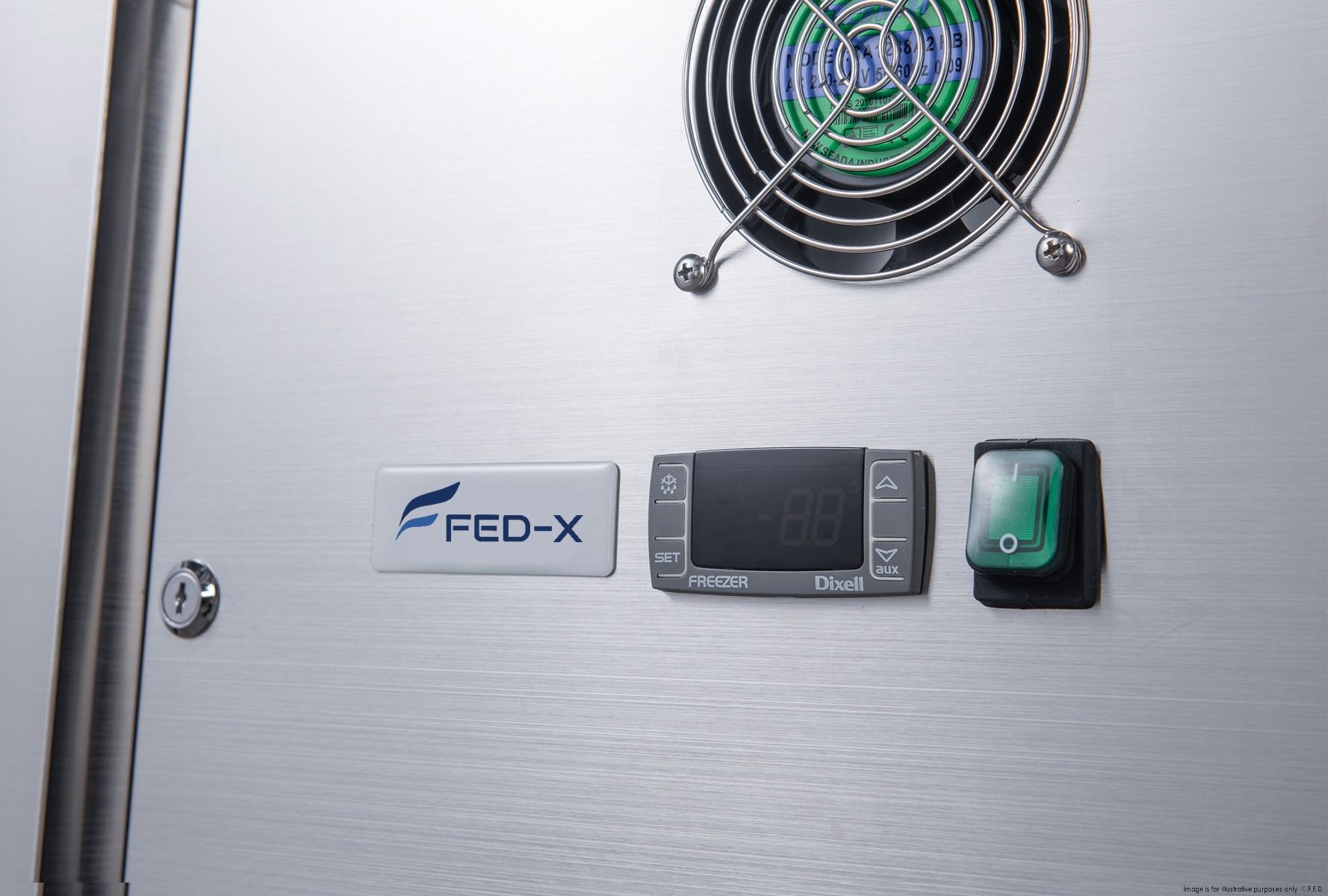 FED-X S/S Two Door Bench Freezer - XUB6F13S2V 5 FED-X S/S Two Door Bench Freezer - XUB6F13S2V - Image 5