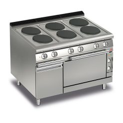 6 Burner Electric Cook Top With Electric Oven Q70PCF/E120