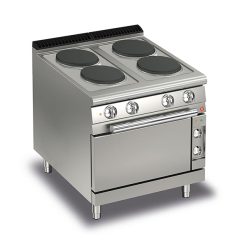 4 Burner Electric Cook Top With Electric Oven Q70PCF/E800