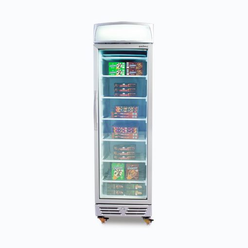 Bromic UF0374LS-NR LED Flat Glass Door 300L Upright Display Freezer