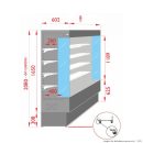 Tecnodom TDVC60-CA-100 Open Chiller with 4 Shelves - Image 2