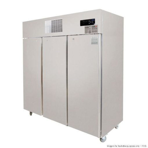 suc1500 tropical thermaster 3 door ss fridge 1500l side
