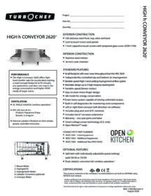 Turbochef HCW-9500-10W-V 2620 - Ventelss High Speed Split Belt Conveyor and Air Only Oven - Image 2
