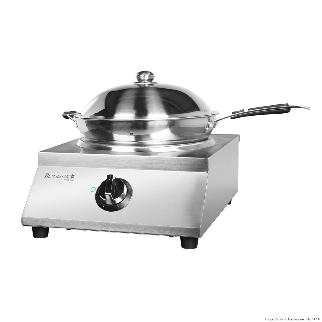 Benchstar Ceramic Induction Wok w/ Stainless Steel Body IW500 10 Benchstar Ceramic Induction Wok w/ Stainless Steel Body IW500 - Image 10