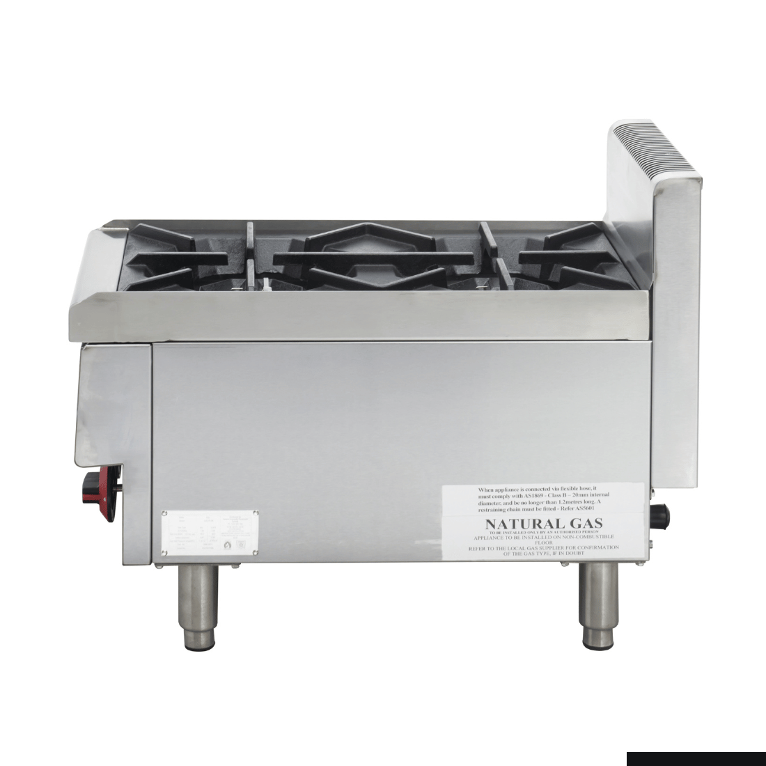 GASMAX JUS-TR-2B Benchtop Gas 2 Burner Cooktop w/ Splashback 3 GASMAX JUS-TR-2B Benchtop Gas 2 Burner Cooktop w/ Splashback - Image 3