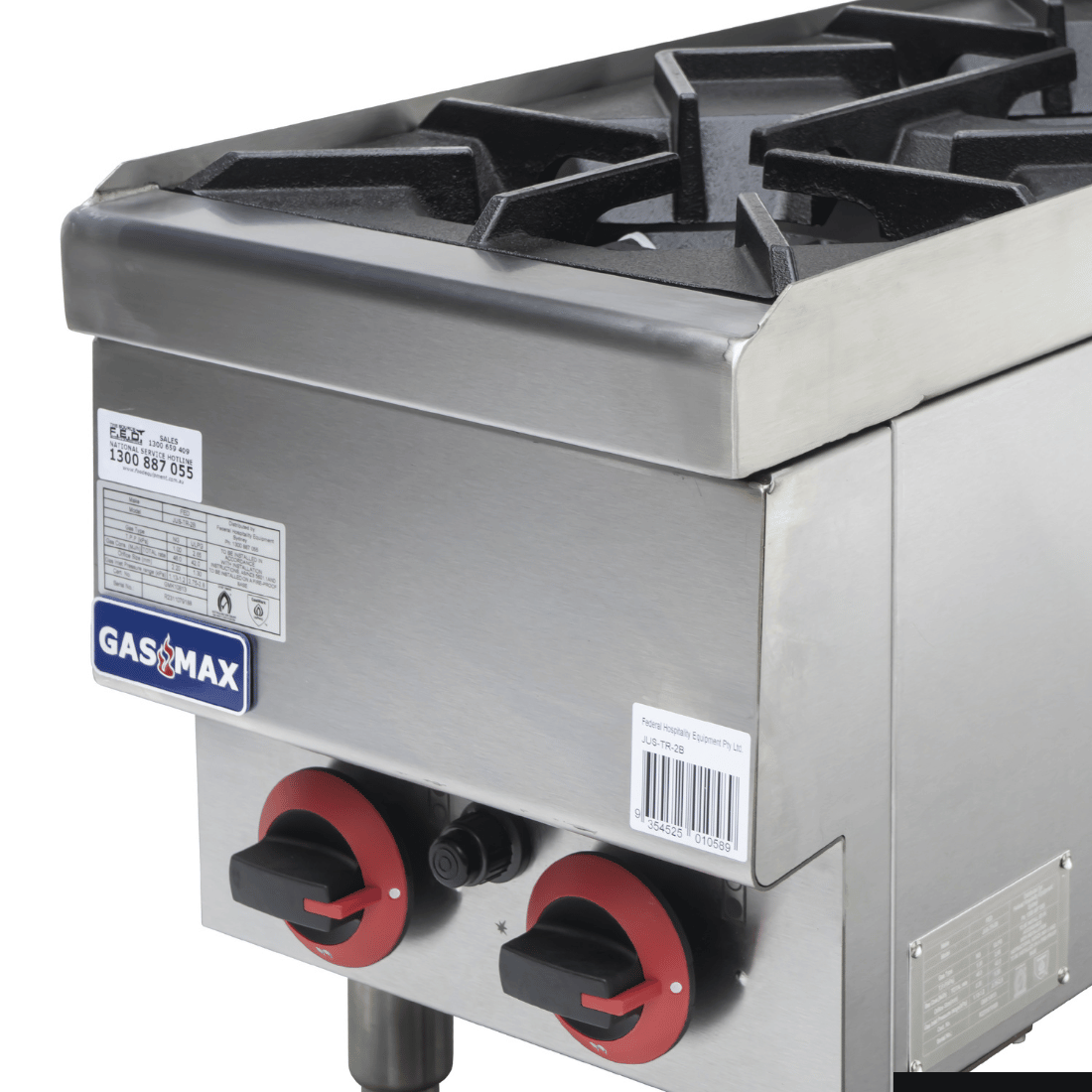 GASMAX JUS-TR-2B Benchtop Gas 2 Burner Cooktop w/ Splashback 5 GASMAX JUS-TR-2B Benchtop Gas 2 Burner Cooktop w/ Splashback - Image 5