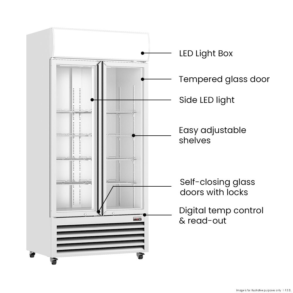 Thermaster Two Glass Door Colourbond Upright Drink Fridge - LG-730P 4 Thermaster Two Glass Door Colourbond Upright Drink Fridge - LG-730P - Image 4