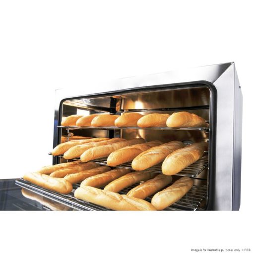 tde 3b convection oven open bread side view