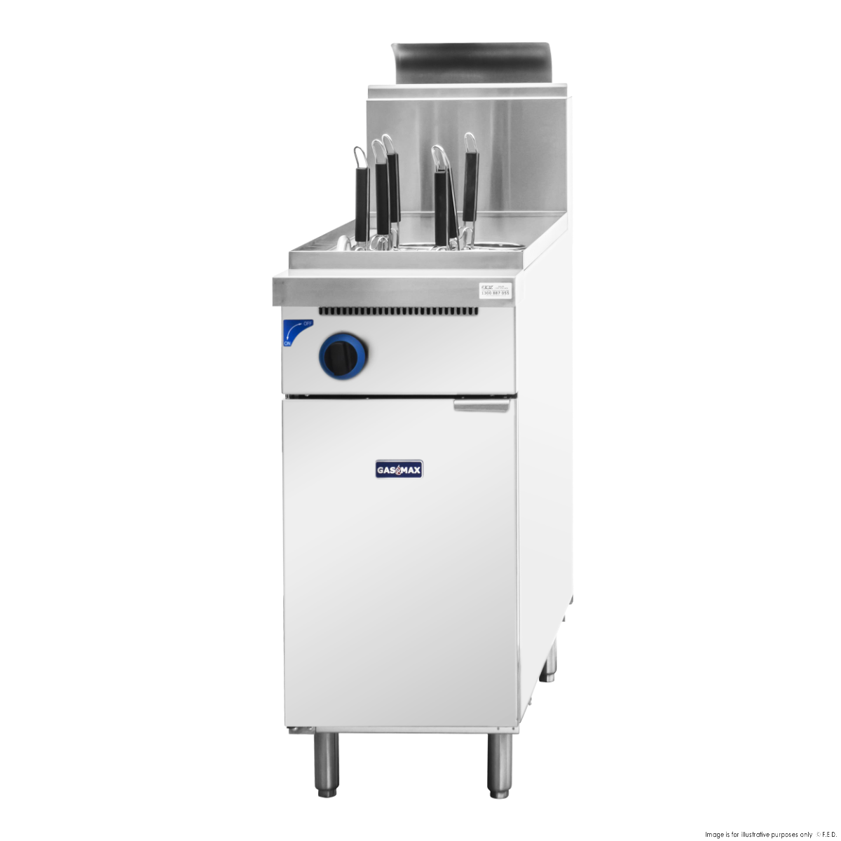 Gasmax PC150-6 V Pan Gas 6 Baskets Pasta And Noodle Cooker 3 Gasmax PC150-6 V Pan Gas 6 Baskets Pasta And Noodle Cooker - Image 3